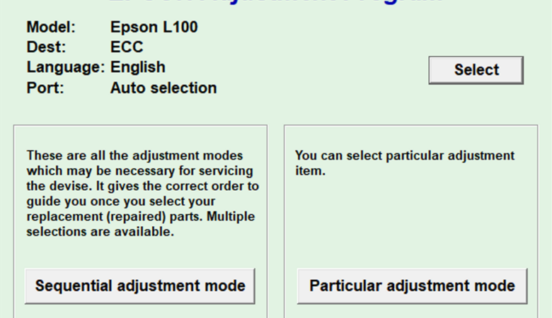Epson L100 Adjustment Program Free Download