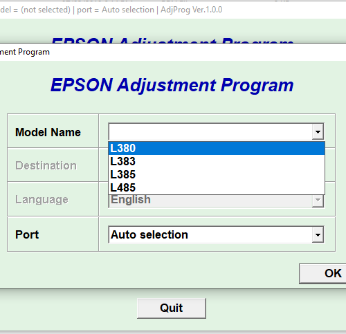 Reset Epson L380 L383 L385 L485 RAW File