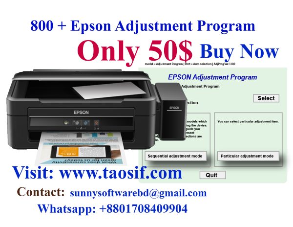 800 Plus Epson Adjustment Program
